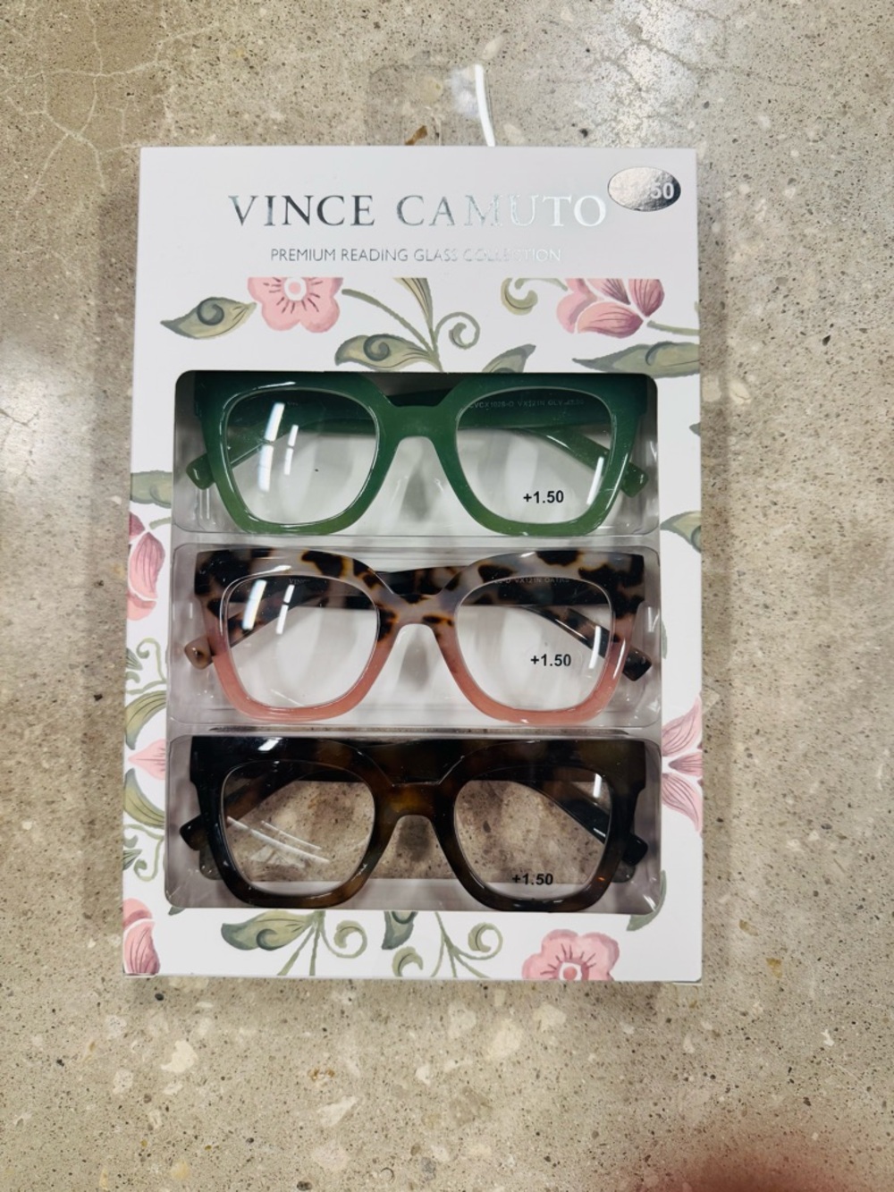 NEW VINCE CAMUTO 3-PK PREMIUM READING GLASSES READERS +1.50